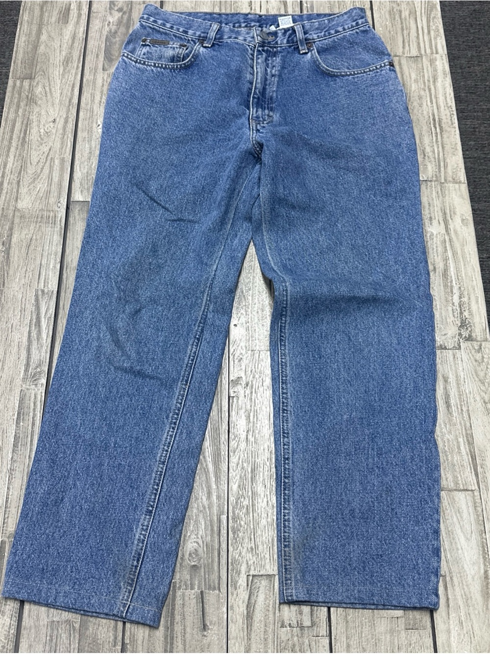 Vintage 90s Calvin Klein Easy Fit Jeans Mens 33x30 Double Stonewash Made in USA